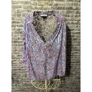 ELOQUII Elements long‎ floral sleeve blouse